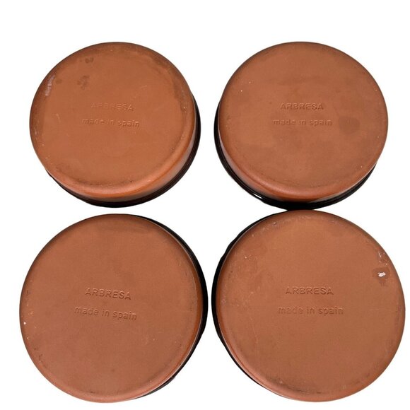 Arbresa Pottery Ramekins Set of 4 Terra Cotta 4.5" Flan Dipping Made in Spain - Picture 6 of 10
